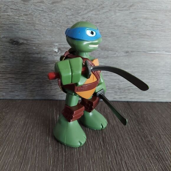 Viacom 2014 TMNT LEONARDO 6'' Interactive Figure Teenage Mutant Ninja Turtles - Picture 3 of 5